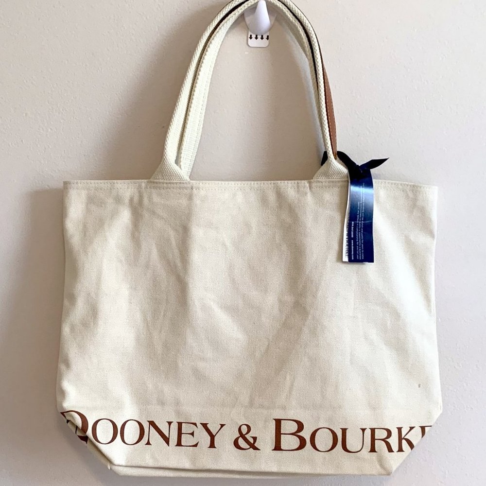 Dooney and Bourke Canvas Shopping Tote Market Bag Grocery Bag NWT